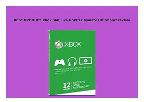 New Xbox 360 Live Gold 12 Monate Uk Import Review 294