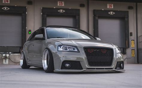 Download Wallpapers Audi A3 Sportback Tuning Bbs Rs Wheels Stance