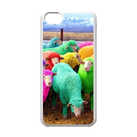 Iphone 5c Casewxcvbn Rugged White Cute Sheep Print Cover Case Skin For