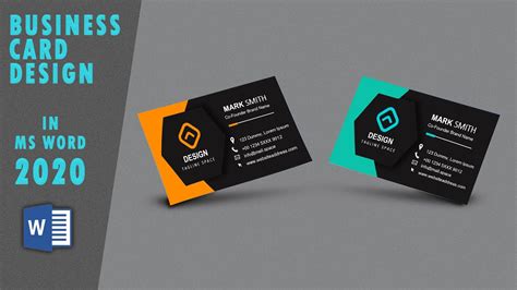 Design Attractive Modern And Professional Business Card In Ms Word