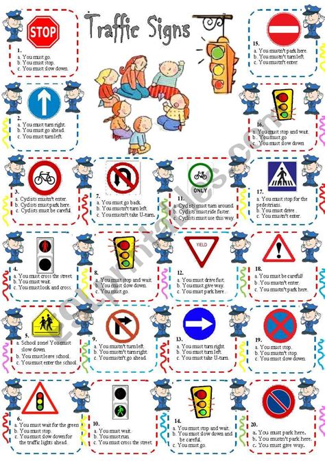 Traffic Signs And Rules Esl Worksheet By Sawer