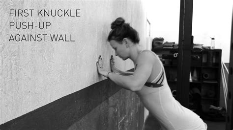 first knuckle push up against wall youtube