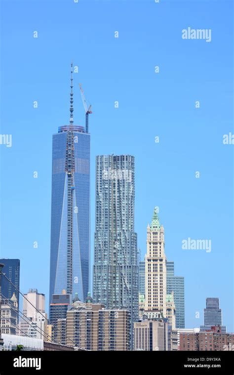 Lower Manhattan Skyscrapers Stock Photo Alamy