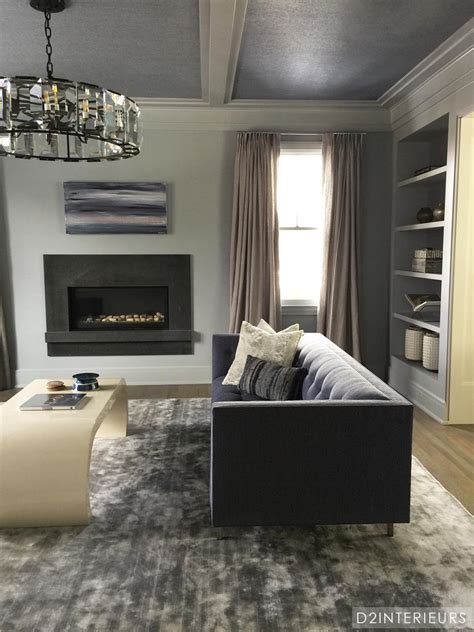 Sophisticated Living Room Features Shades Of Gray Hgtv