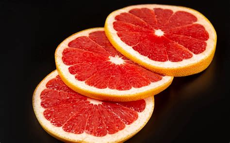 Download Wallpaper 3840x2400 Grapefruit Fruit Citrus Slices Red 4k