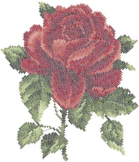 Rose Cross Stitch Free Embroidery Design 2 Cross Stitch Machine