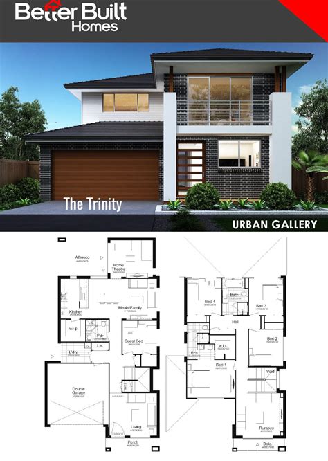 The Trinity Double Storey House Design 29161 Sqm 1035m X 1934m