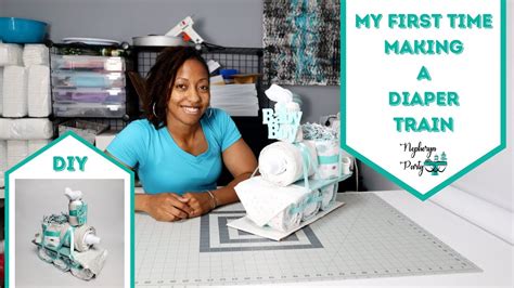 My First Time Making A Diaper Train How To Diy Diaper Centerpiece