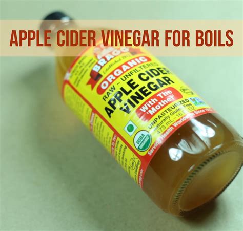 How To Use Apple Cider Vinegar For Boils