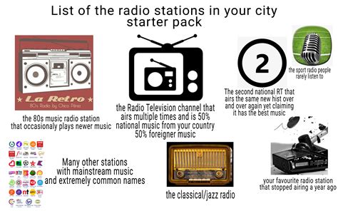 List Of Radio Stations In Your City Starter Pack Rstarterpacks