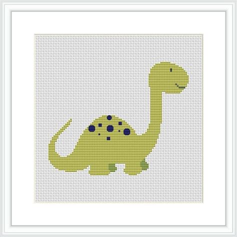 Dinosaur Cross Stitch Pattern For Baby And Kids Room Animal Etsy