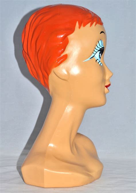 1960s Starry Blue Eyed Redhead Twiggy Biba Mannequin Display From