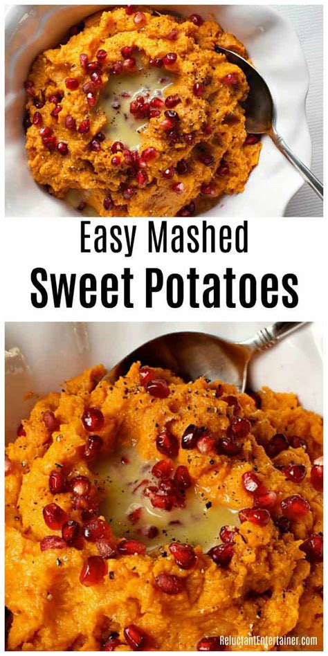 Sweet potatoes happen to be one of my favorite vegetables to eat this time of year because of all the delicious ways that they can be prepared. Easy Mashed Sweet Potatoes Recipe - Reluctant Entertainer