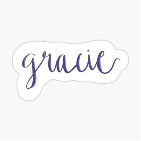 Gracie Name Stickers Redbubble