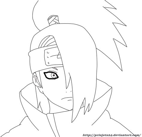 Deidara From Naruto Coloring Page Free Printable Coloring Pages Images