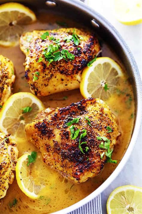 The outside coating is crispy and packed with flavor and the inside is tender and juicy! Lemon Pepper Chicken with a Brown Butter Garlic Lemon ...