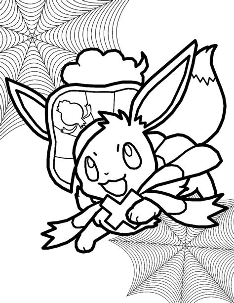 Halloween Eevee Coloring Page Free Printable Coloring Pages For Kids