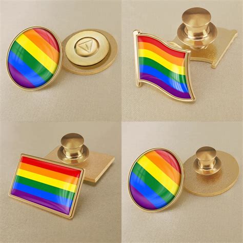 Lgbt Rainbow Gay Bisexual Pride Flag Brooch Badges Lapel Pins Brooches AliExpress