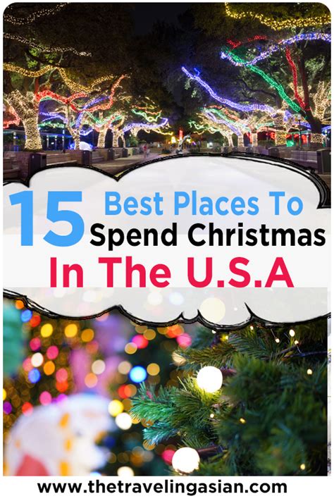 15 Best Places To Spend Christmas In The Usa Christmas Travel Road