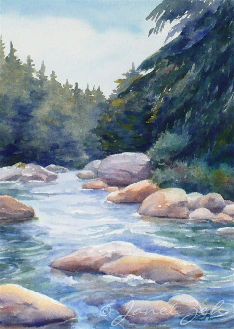 Pin By Candy Larsen On Art That I Love Watercolor Landscape River