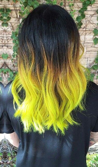 Neon Green Ombre Dyed Hair Color Hairbyalexandrea Hair Dye Tips Dip