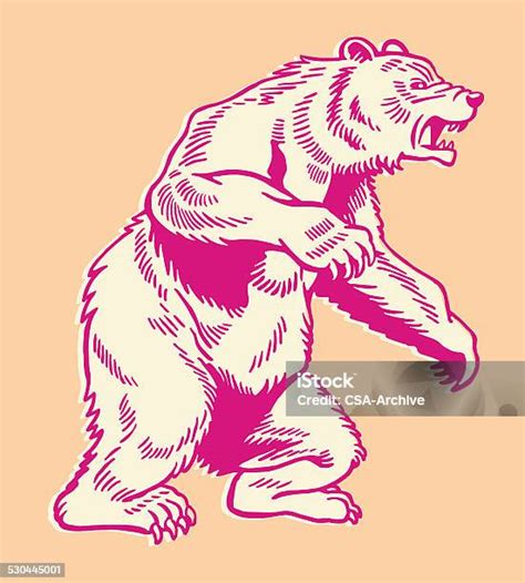 Stock Ilustrace Medvěd Na Zadních Nohách Stáhnout Obrázek Nyní