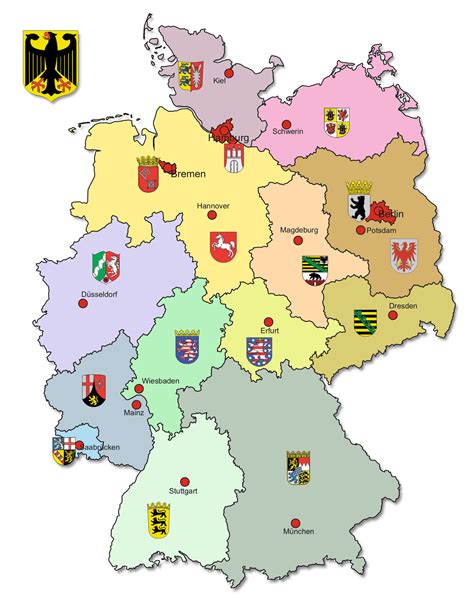 Bundesländer Und Hauptstädte Geographie Deutschlands
