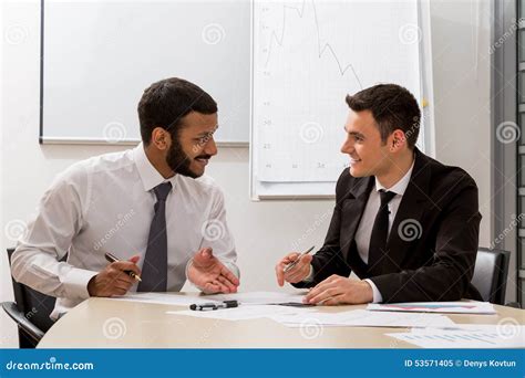Managers Are Discussing Stock Image Image Of Colleague 53571405
