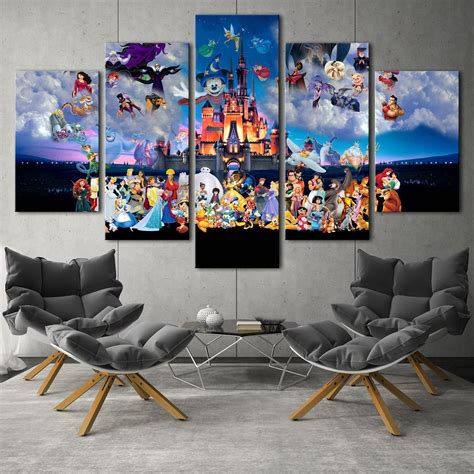 1,394 disney home decor products are offered for sale by suppliers on alibaba.com, of which christmas decoration supplies accounts for 4%, fridge magnets accounts for 1%, and other home. Disney Characters Magic Kingdom 5 Piece Canvas Wall Art ...