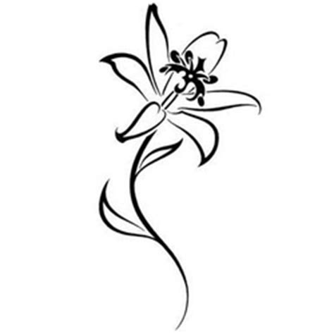 Flower tattoos, flower tattoo, flower tattoos designs, women, girls, men, flowers, floral, meaning, flower tattoos images, tribal, flower tattoos ideas. Tribal Lily Tattoo Picture - TattooWoo.com