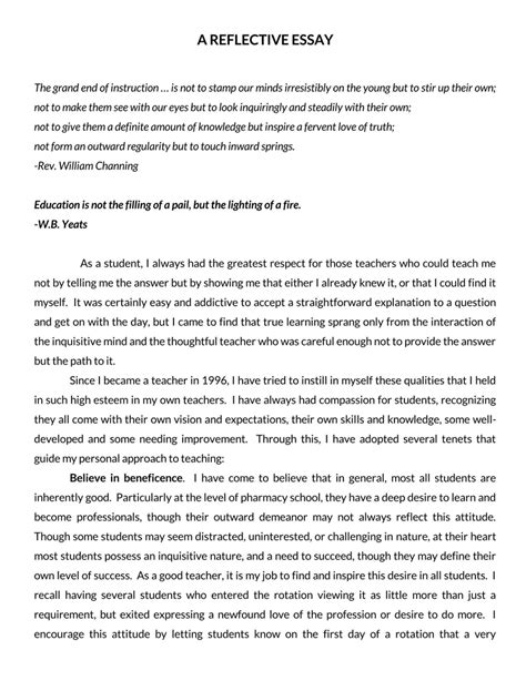 How To Write A Reflective Essay 48 Examples Guide And Tips