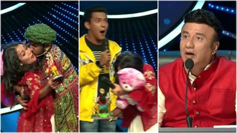 Indian Idol 11 Contestant Plants A Kiss On Neha Kakkars Cheek The Singer Isnt Pleased India Tv