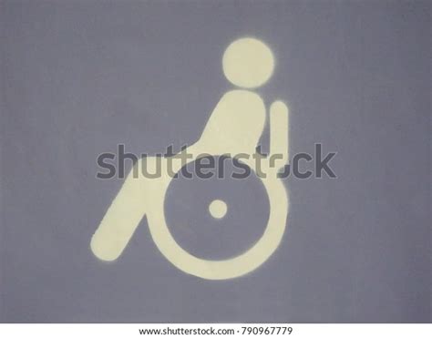 Handicap Signage Person On Wheelchair Image Stock Photo 790967779