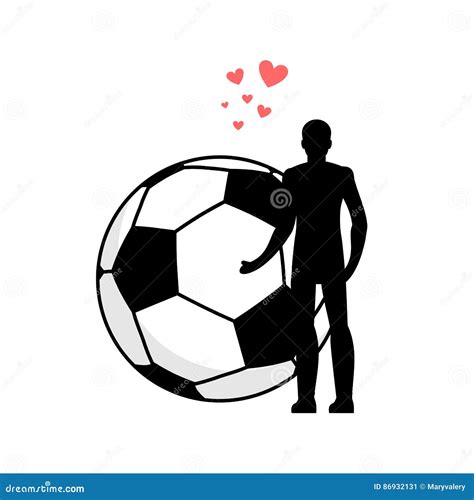 Lover Soccer Man And Football Ball Love Sport Game Lovers Embrace