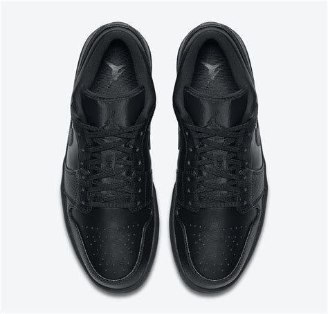 Air Jordan 1 Low Triple Black 553558 091 Release Date Sbd
