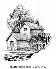 Get it?) an axle for the rims (i am using some old rebar that slides nicely in the bike rims) a pool ladder for the axle stand. Water Mill Images, Stock Photos & Vectors | Shutterstock