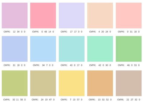 Paletas De Colores Códigos De Color Rgb Paletas De Colores Pastel