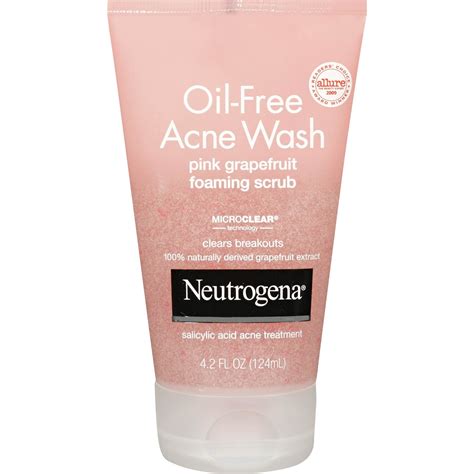 Special ingredients soothe and condition skin, leaving it. Neutrogena Oil-free Acne Wash Foaming Scrub Pink ...