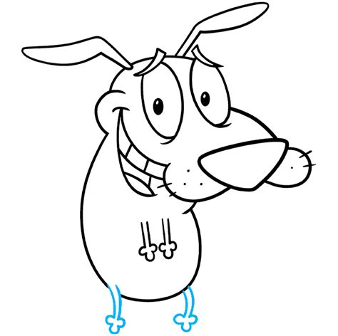 How To Draw Courage The Cowardly Dog Really Easy Drawing Tutorial