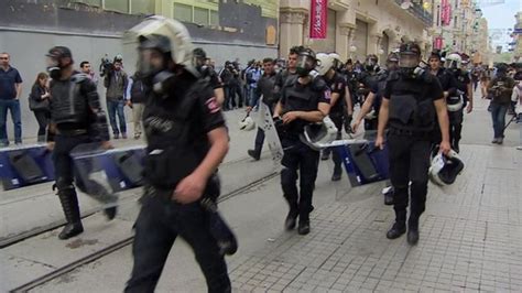 Turkish Police Tear Gas Protesters On Taksim Anniversary Bbc News