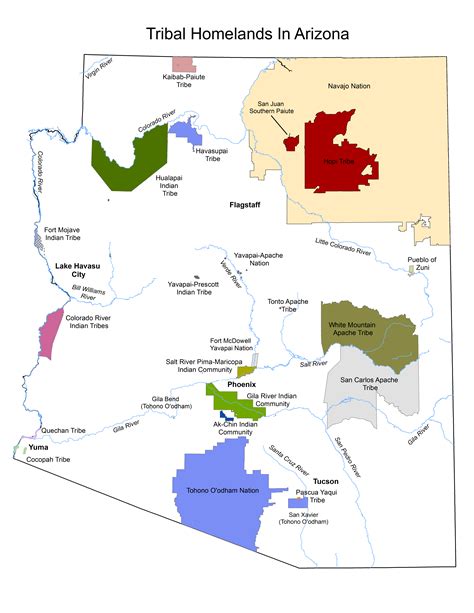 Native American Tribes In Arizona Map Time Zones Map