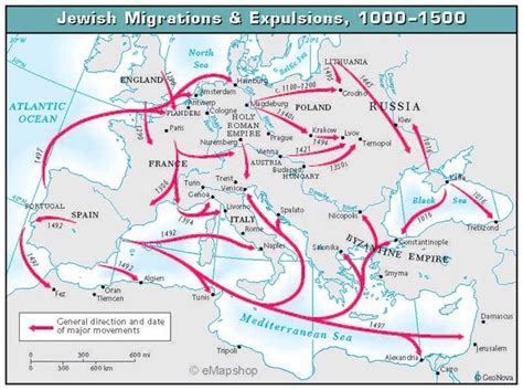 Migration And Expulsion Of Jews 1000 1500 Ashkenazi Jews Jewish