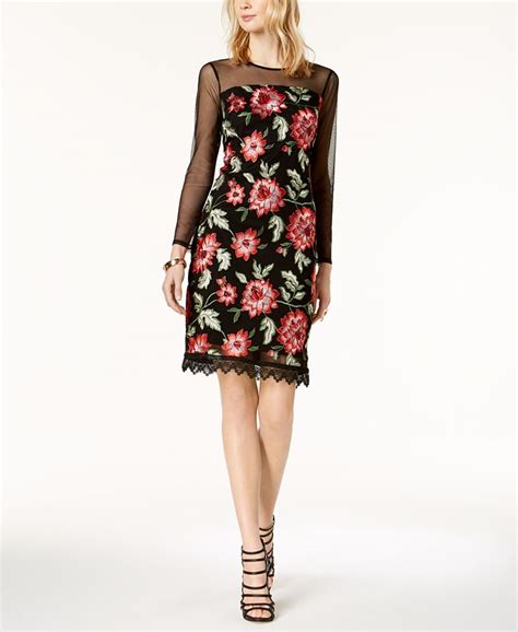 Thalia Sodi Embroidered Illusion Dress Created For Macys Macys