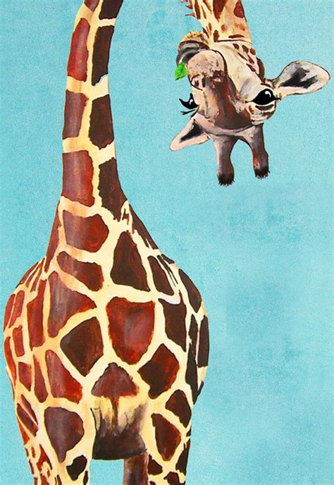 Fantasy Giraffe Painting Impression De Girafe De Ma Peinture Etsy