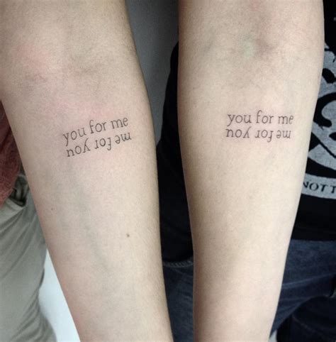 Couples Tattoos You For Me And Me For You Best Tattoo