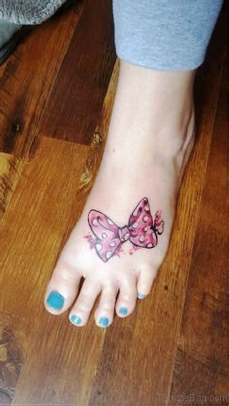 40 Decent Bow Tattoos On Foot Tattoo Designs