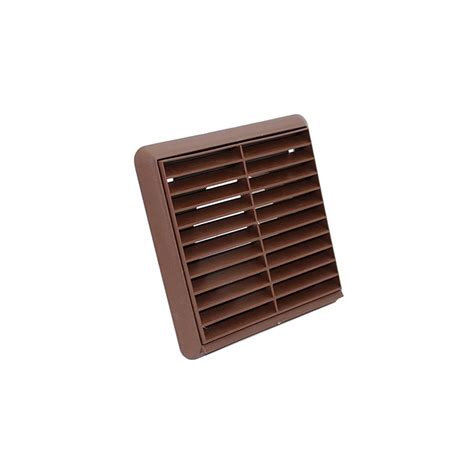 Manrose 1152b Brown Fixed Louvre 100mm4 Wall Grille With 100mm Ø