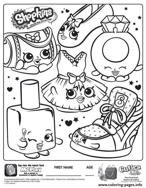 Printable Coloring Pages For Girls Shopkins