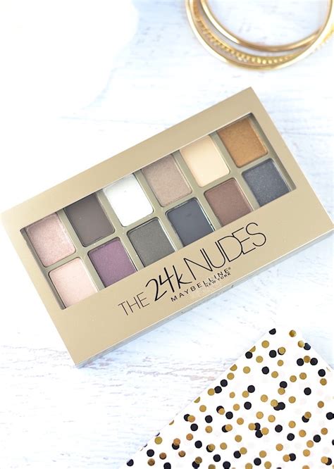 Maybelline 24K Nudes Eyeshadow Palette Review And Swatches BeautyTidbits