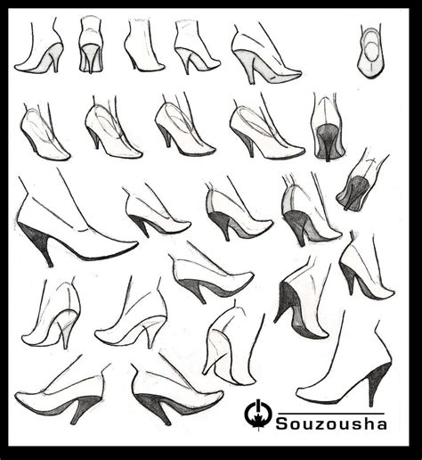 High Heels Reference Sheet By Souzousha How To Art